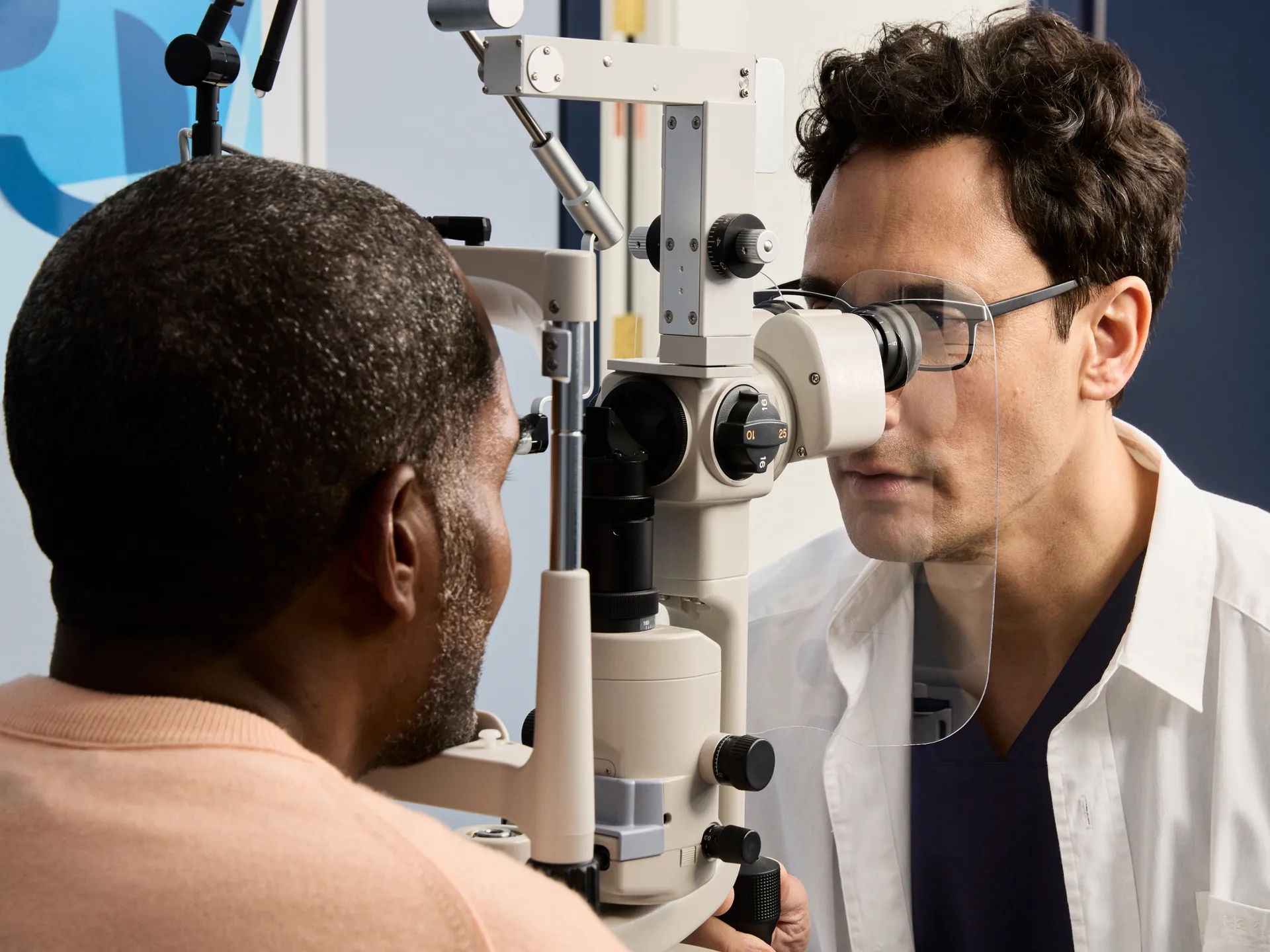 Chart showing recommended eye exam schedule for different age groups